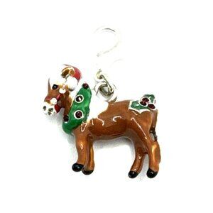 Brighton Christmas Pony Horse Holly Santa Hat Holiday  Detailed Clip Charm